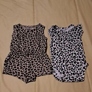 Old Navy Leopard & Bundles Baby Place Baby Outfits Brown & Black 3-6 & 6-9 Month